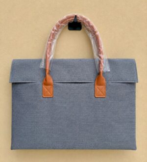 Sac ordinateur slim en Tissu avec poignées en Similicuir