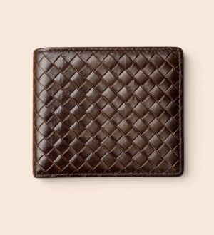 Portefeuille Tressé RFID en Cuir