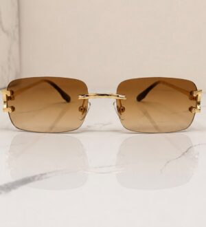 Lunettes rectangulaires sans monture