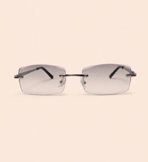 Lunettes de soleil sans monture rectangulaires