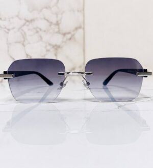 Lunettes de soleil rectangulaires sans monture