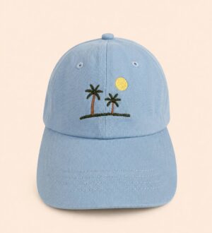 Casquette Palmiers brodée en coton
