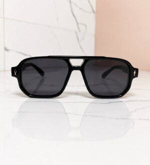 Lunettes de soleil aviateur rectangulaires