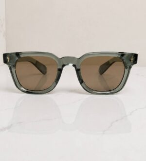 Lunettes de soleil carrées à monture épaisse