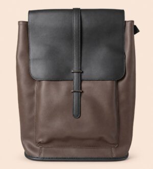 Sac à dos professionnel en similicuir avec rabat
